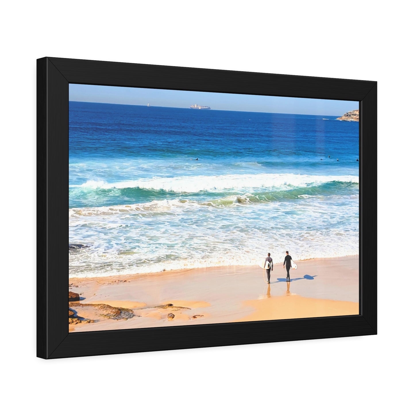 Surfers (framed print)