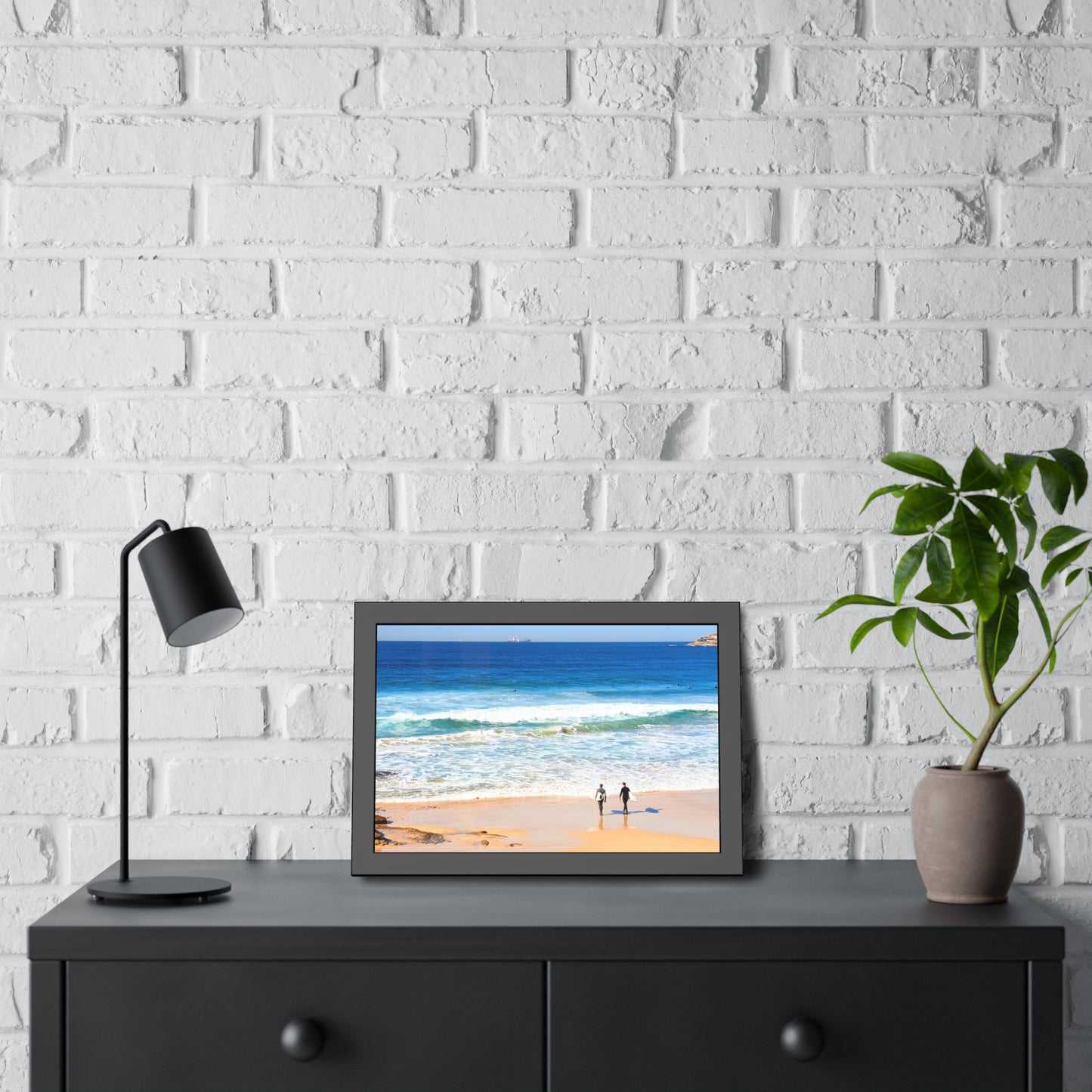 Surfers (framed print)