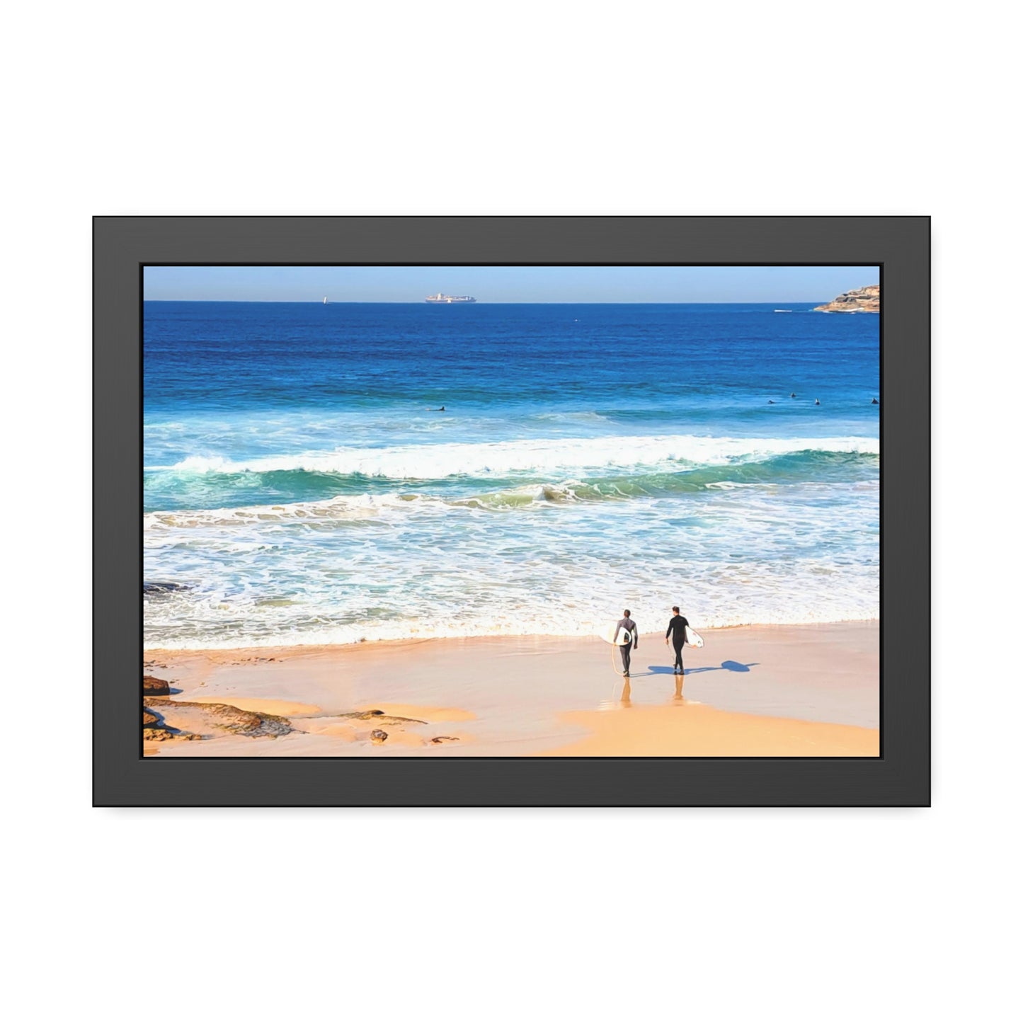 Surfers (framed print)