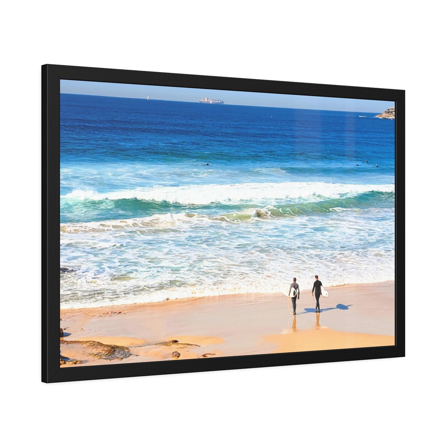 Surfers (framed print)