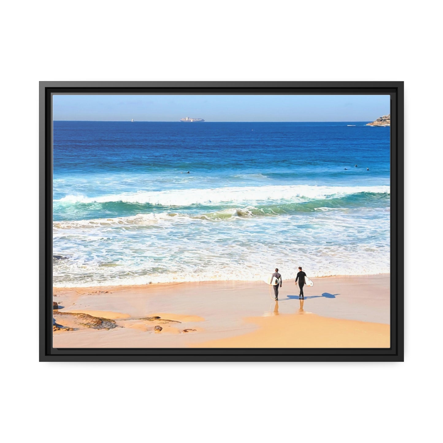 Surfers (framed canvas)