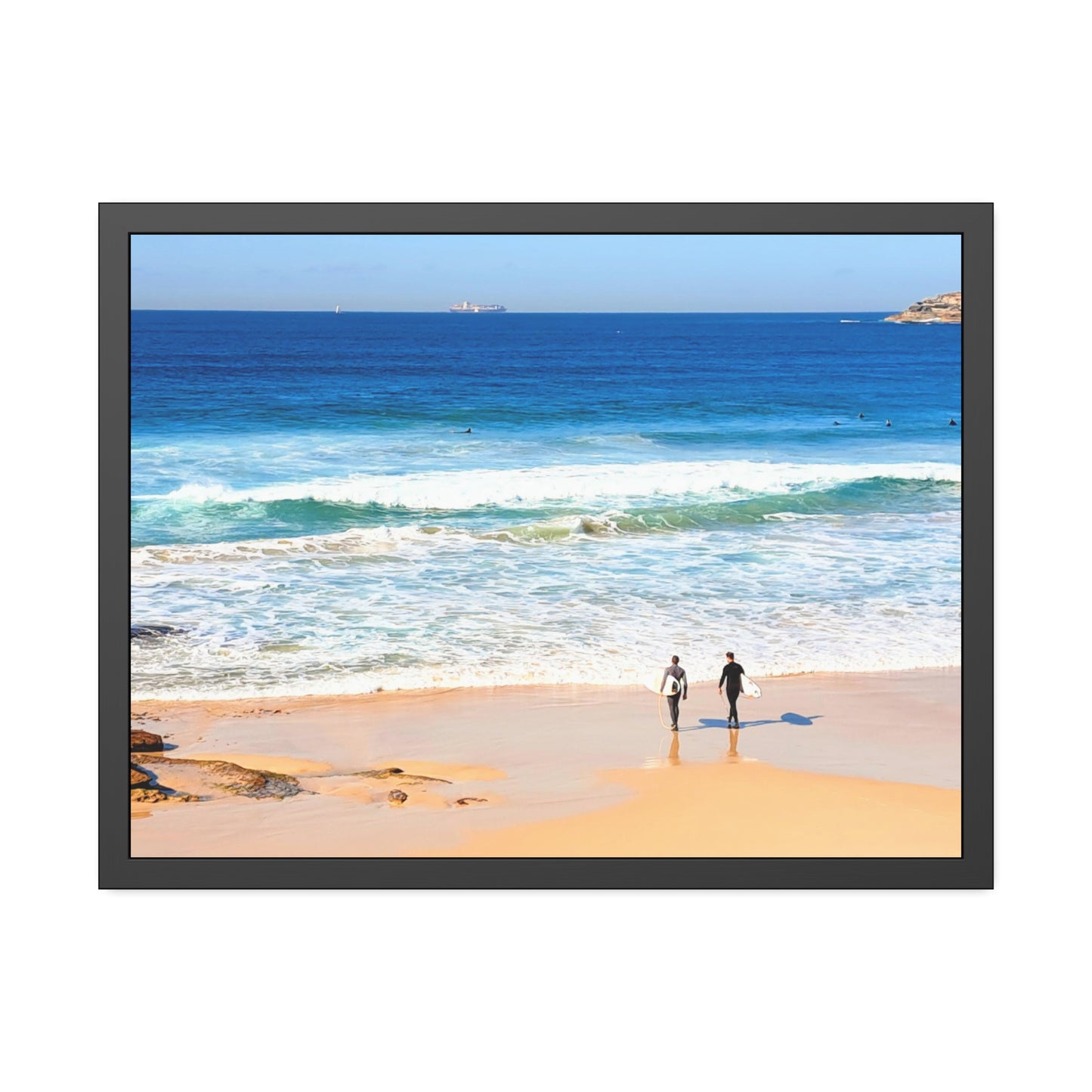 Surfers (framed print)