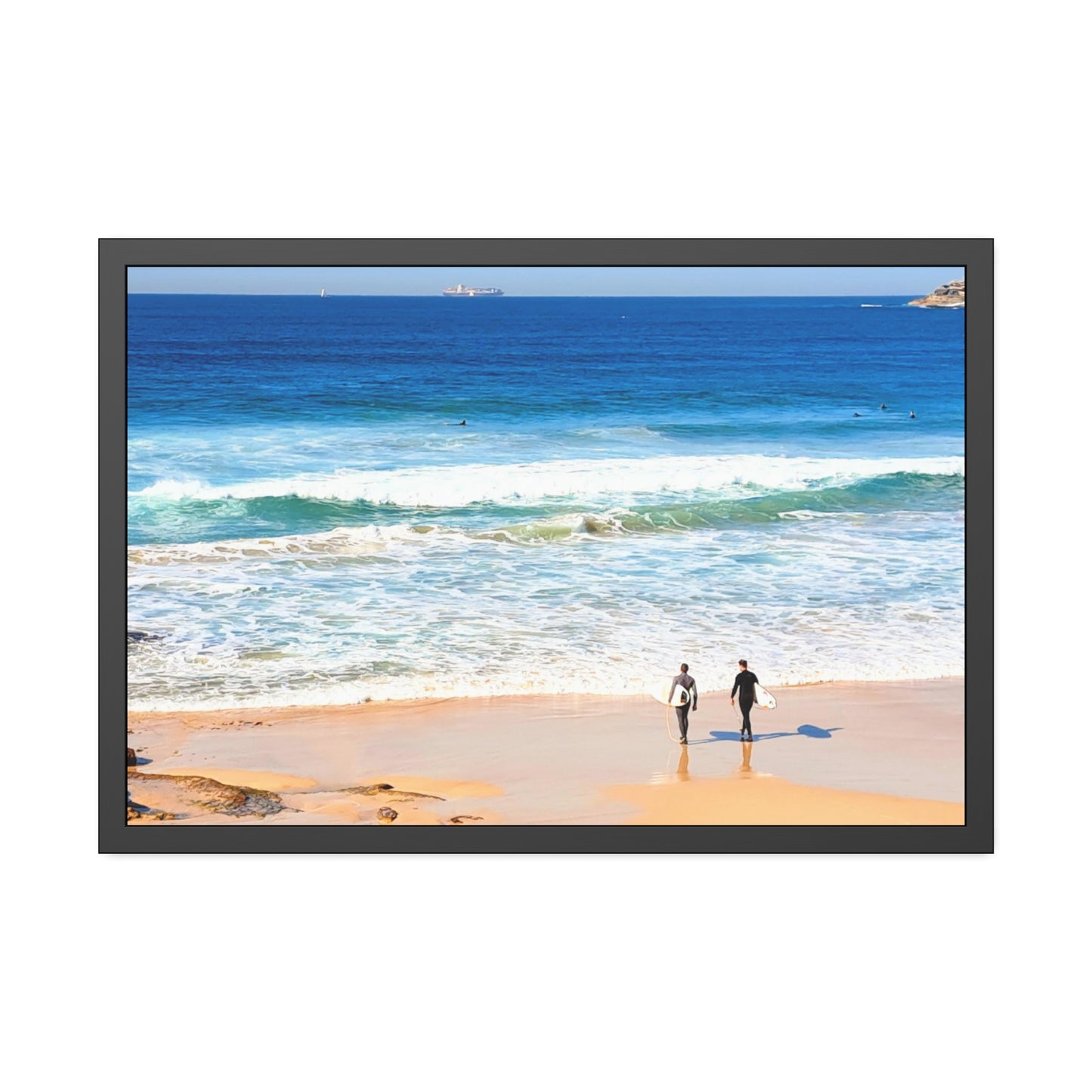 Surfers (framed print)