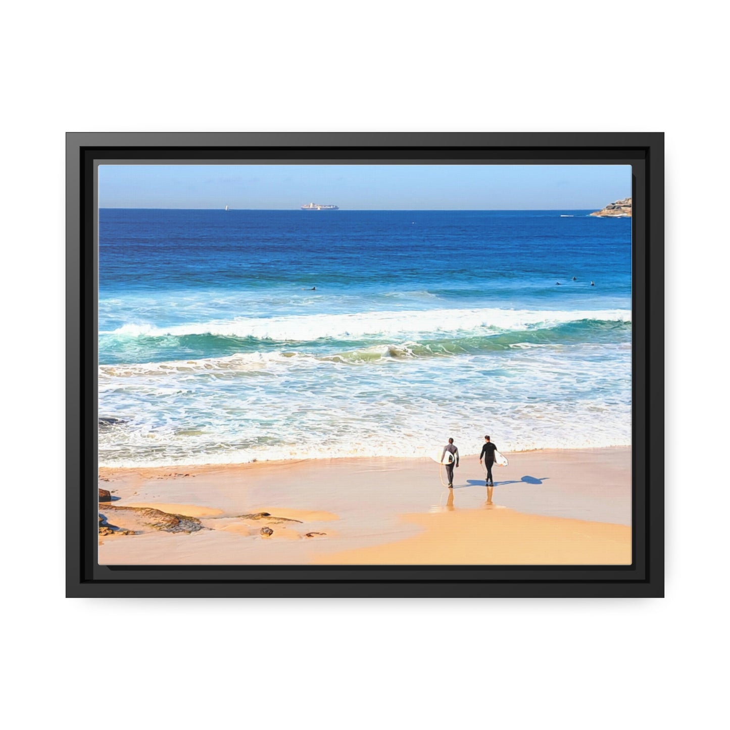Surfers (framed canvas)