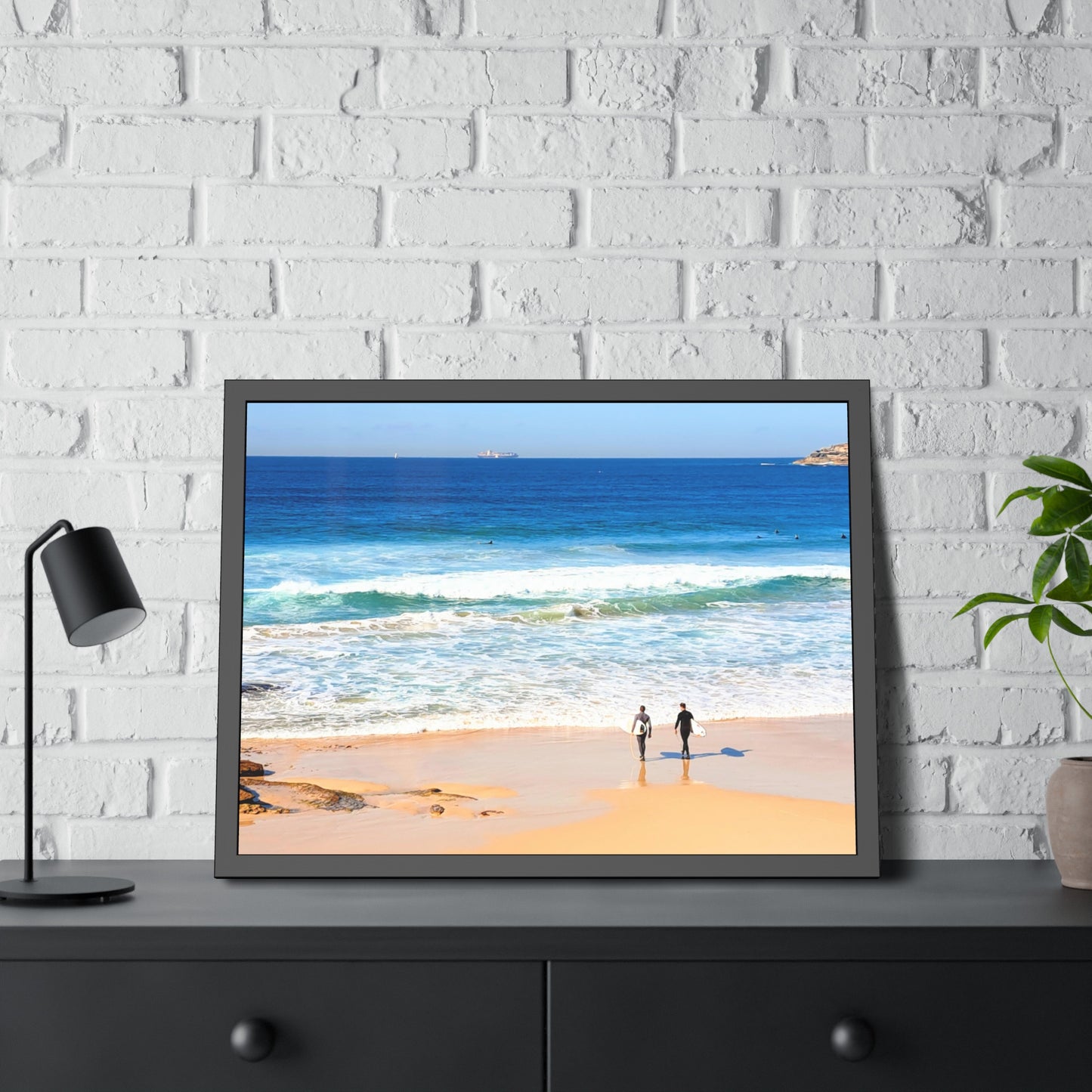 Surfers (framed print)