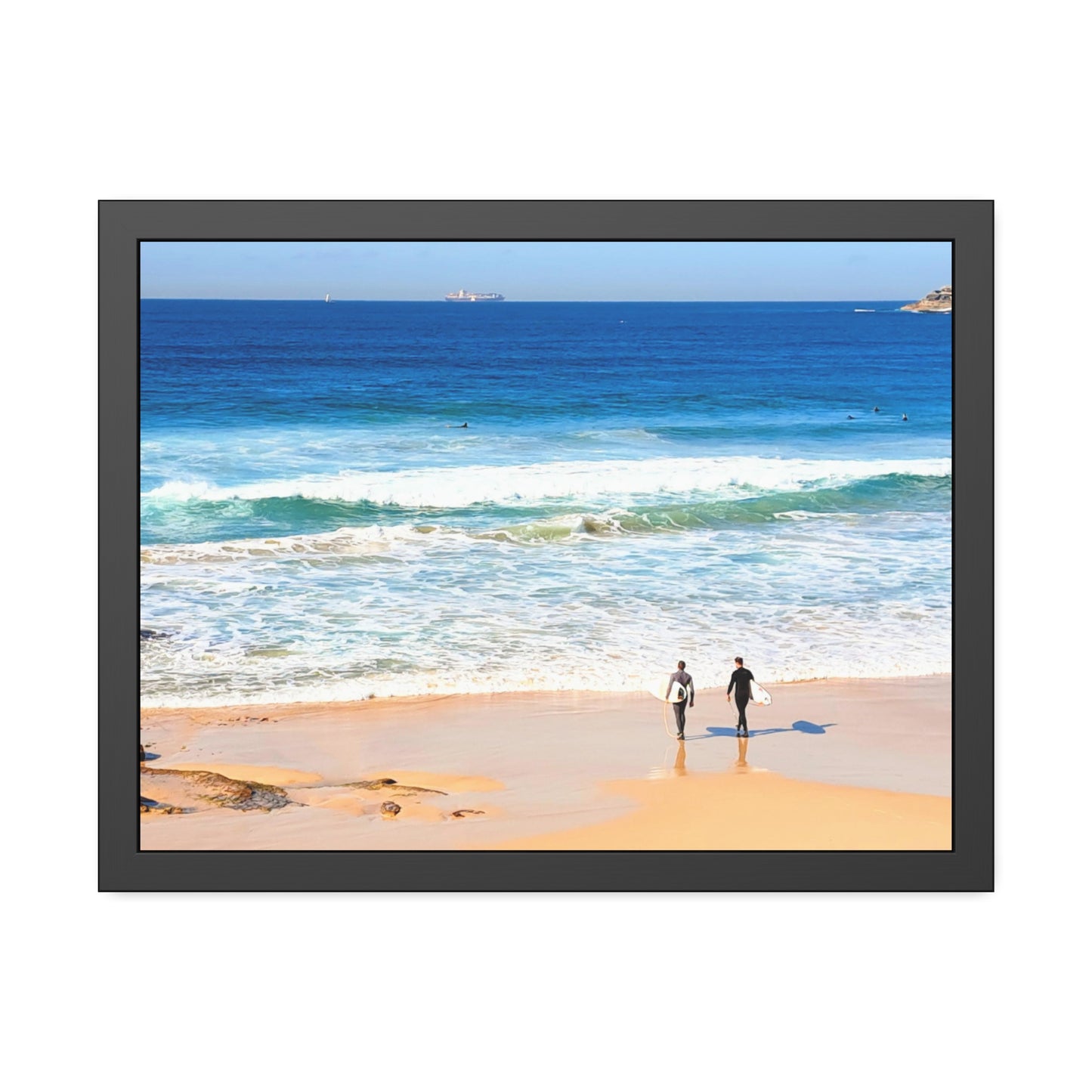 Surfers (framed print)