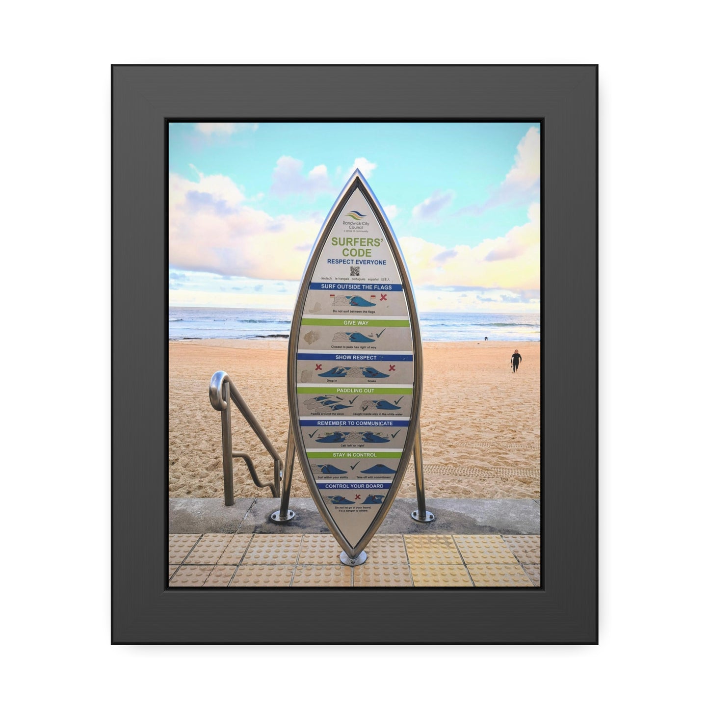 Surfers Code (framed print)