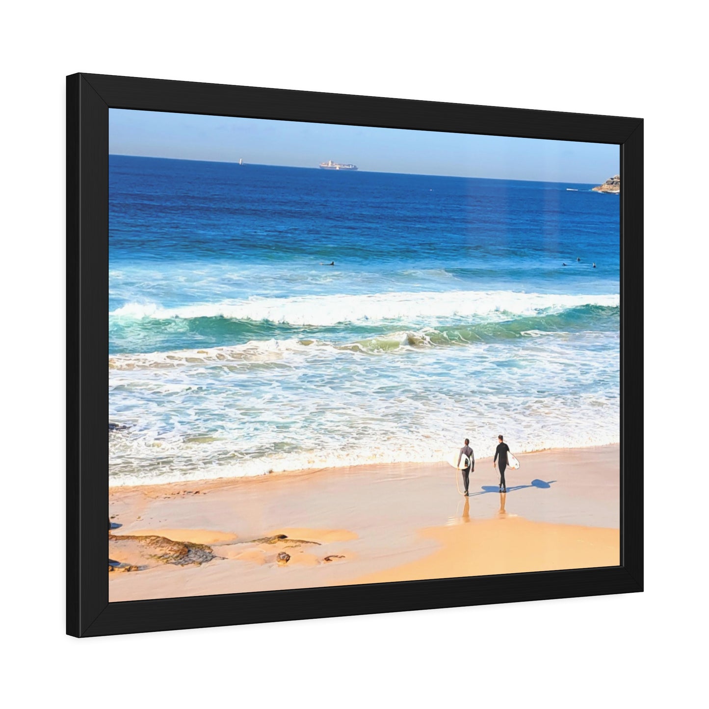 Surfers (framed print)