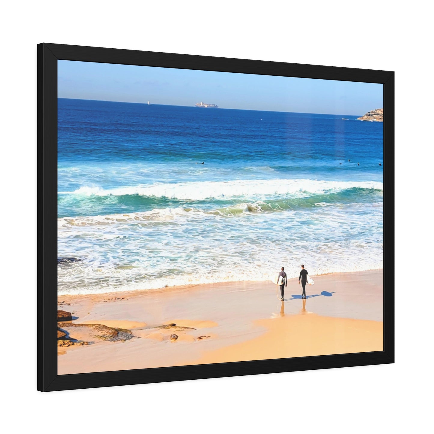 Surfers (framed print)