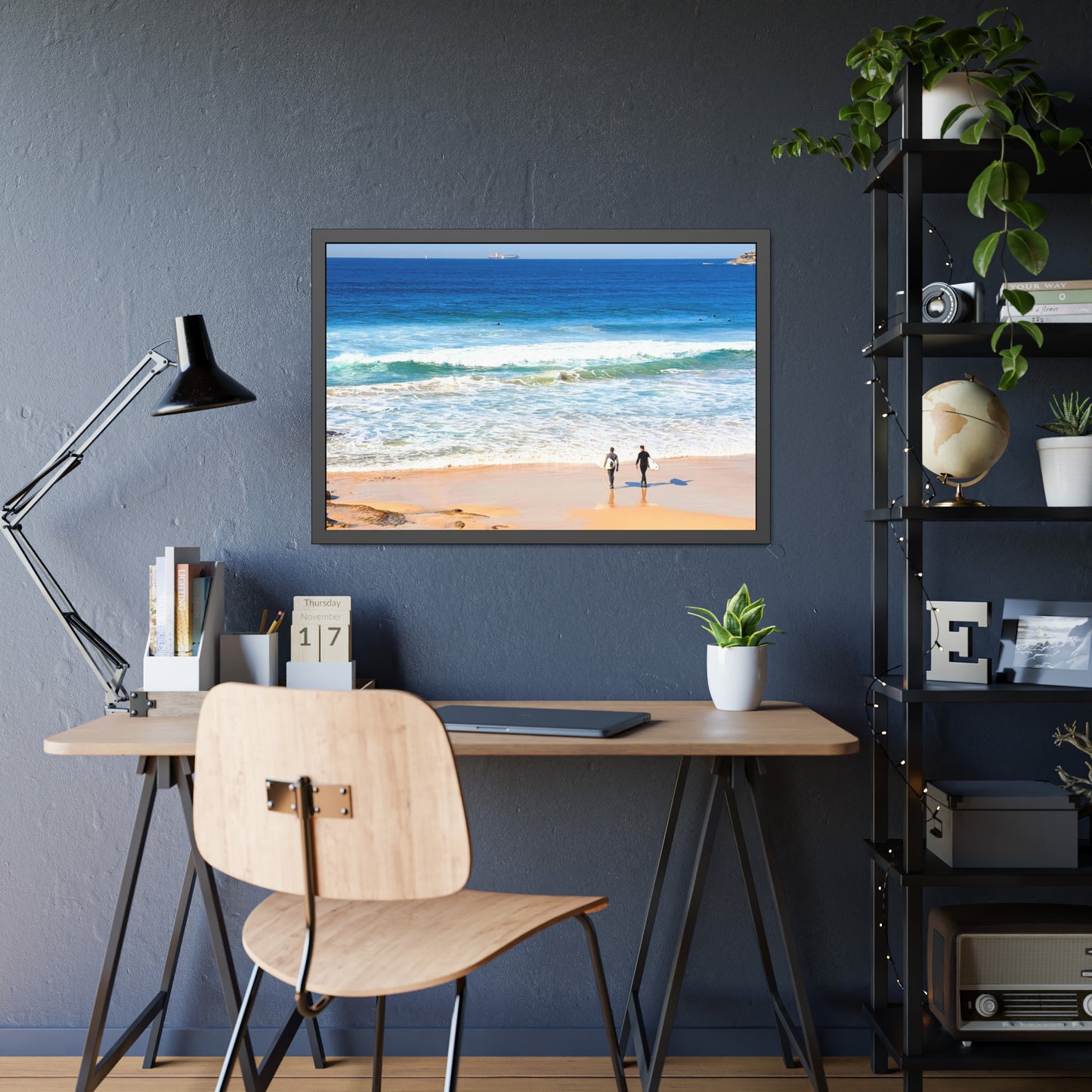 Surfers (framed print)