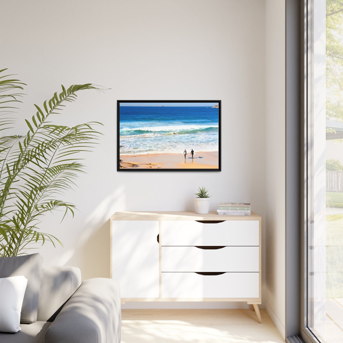 Surfers (framed canvas)
